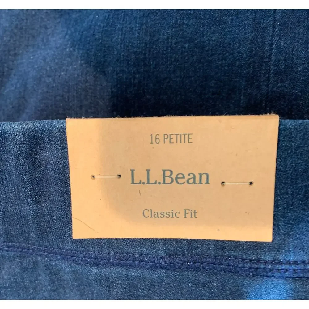 LL Bean Womens Classic Fit Superstretch Pull On Pants Petite Size 16P NEW 504396